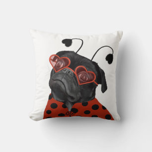 Cojín Decorativo Funny Black Love Pug