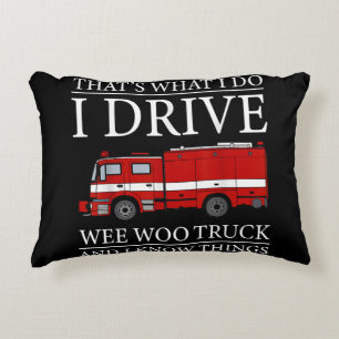 Cojín Decorativo Funny bombero que es lo que hago que conduzco Wee 