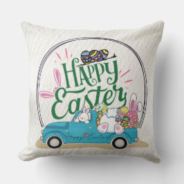 Cojín Decorativo Funny Bunny Happy Easter Day