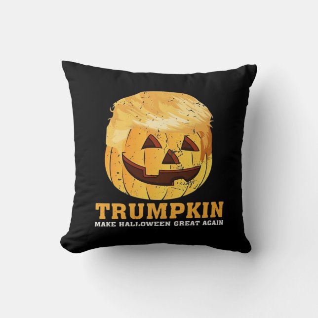 Cojín Decorativo Funny Calabaza Trumpkin Halloween (Anverso)