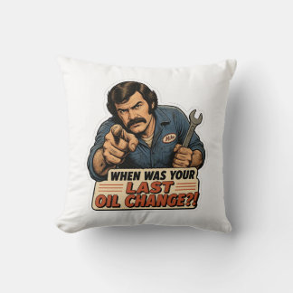 Cojín Decorativo Funny Cambio de Aceite de Mecánico Coche Meme