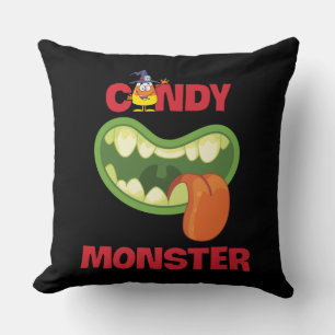 Cojín Decorativo Funny Candy Monster Para Halloween Horror Noche