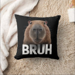 Cojín Decorativo Funny Capybara Bruh<br><div class="desc">Funny Capybara Bruh</div>