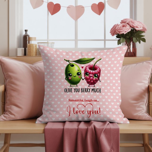 Cojín Decorativo Funny Cartoon Food Valentine Pillow Personalized (Funny Cartoon Food Valentine Pillow Personalized)