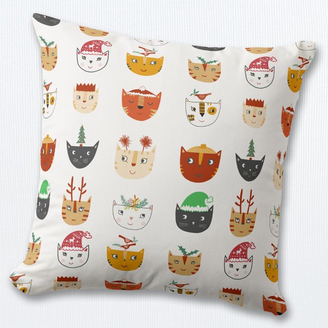 Cojín Decorativo Funny Cat Navidades (Fun Christmas Cat pillow)