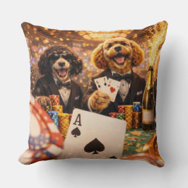 Cojín Decorativo Funny Cockapoo Gift | Poker Dog Cushion