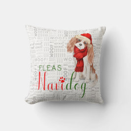 Cojín Decorativo Funny Cocker Spaniel Dog Watercolor Navidades