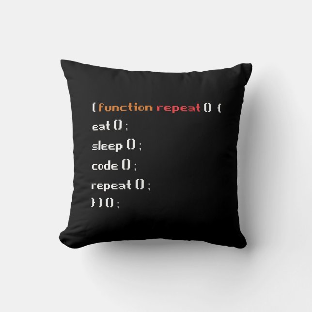 Cojín Decorativo Funny Computer Science Coder Programmer (Función) (Anverso)