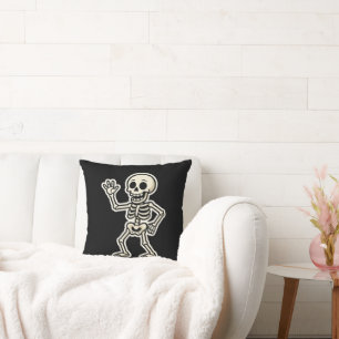 Cojín Decorativo Funny Dancing Skeleton Pegatina - Cute Halloween
