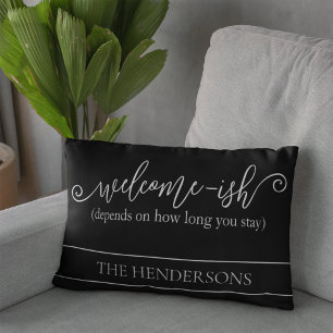 Cojín Decorativo Funny Depende Cuánto Tiempo Te Quedes Bienvenido