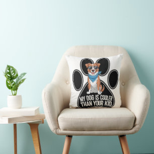 Cojín Decorativo Funny Dog Design: 'Mi perro es más frío que tu hij