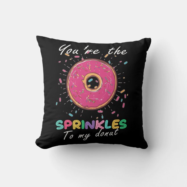 Cojín Decorativo Funny donut citado (Anverso)