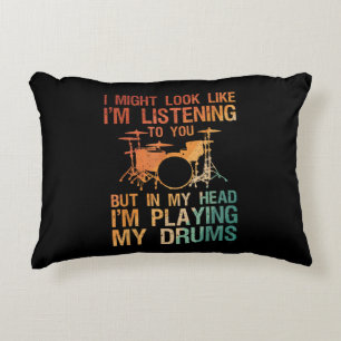 Cojín Decorativo Funny Drummer Art Para Hombres Mujeres Reproductor