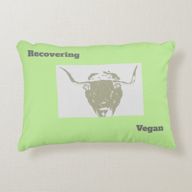 Cojín Decorativo Funny Ex-vegana Accent Pillow (Anverso)