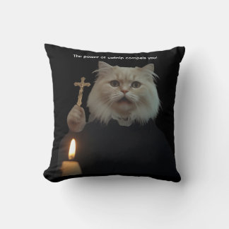 Cojín Decorativo Funny Exorcist Cat Pillow - The Power Of Catnip Co