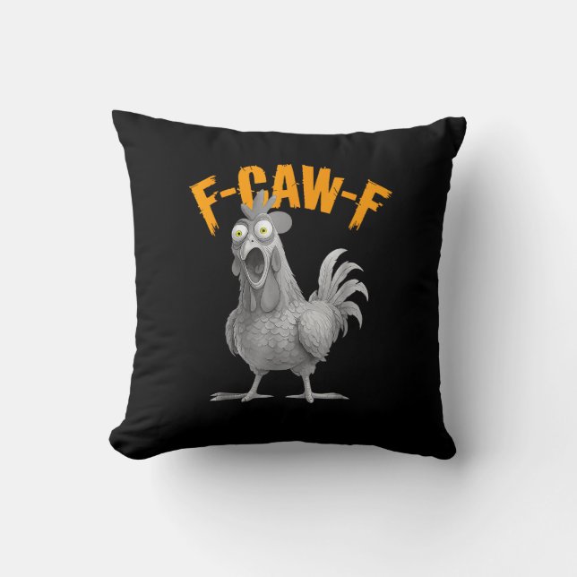 Cojín Decorativo Funny F Caw F Chicken Classic Retro Style (Anverso)