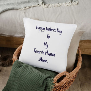 Cojín Decorativo Funny Fathers Day Cat Dad Gift Meow Quote Template