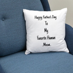 Cojín Decorativo Funny Fathers Day Cat Dad Gift Meow Quote Template