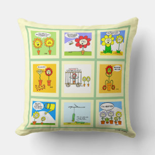 Cojín Decorativo Funny Flower Gardening Cartoons For A Gardener