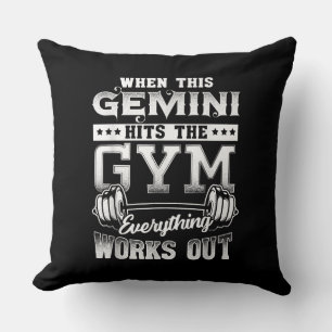 Cojín Decorativo Funny Gemini Gym Workout Design