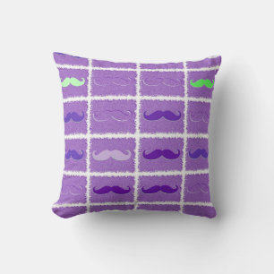 Cojín Decorativo Funny Girly Purple Mustache