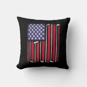 Cojín Decorativo Funny Golf American Flag Golf Player Vintage Golfe
