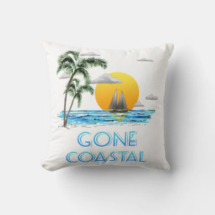 Cojín Decorativo Funny Gone Coastal Nautical Sailing Sunset