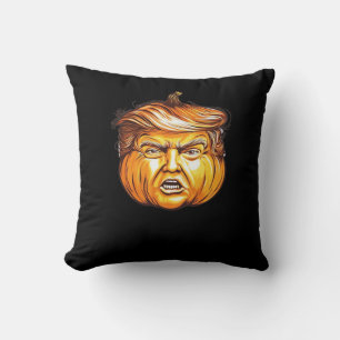 Cojín Decorativo Funny Halloween Calabaza Parodia política Donald T