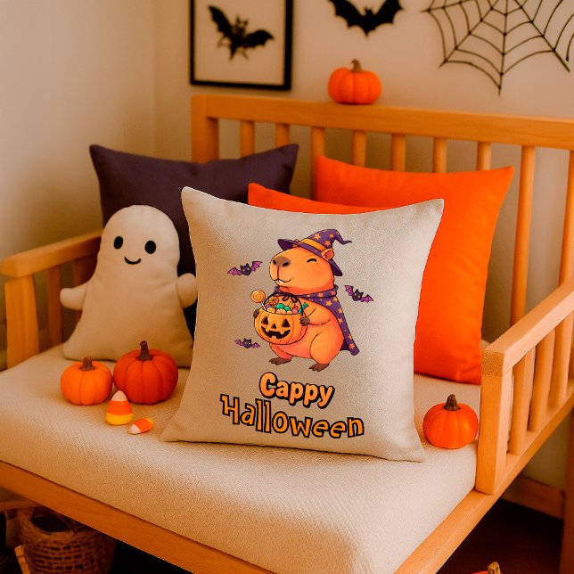 Cojín Decorativo Funny Halloween Capybara Decoración Cuta Impresion (Subido por el creador)