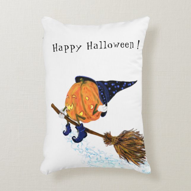 Cojín Decorativo Funny Halloween Pillow Brumpkin Volador (Frente (Vertical))