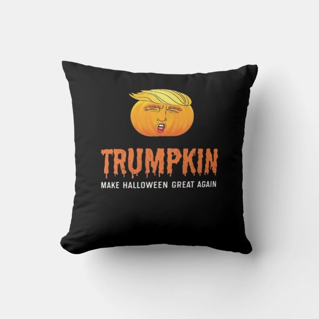 Cojín Decorativo Funny Halloween Trumpkin (Anverso)