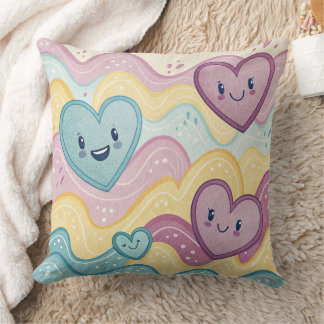 Cojín Decorativo Funny laughing smiling hearts Design cushion 