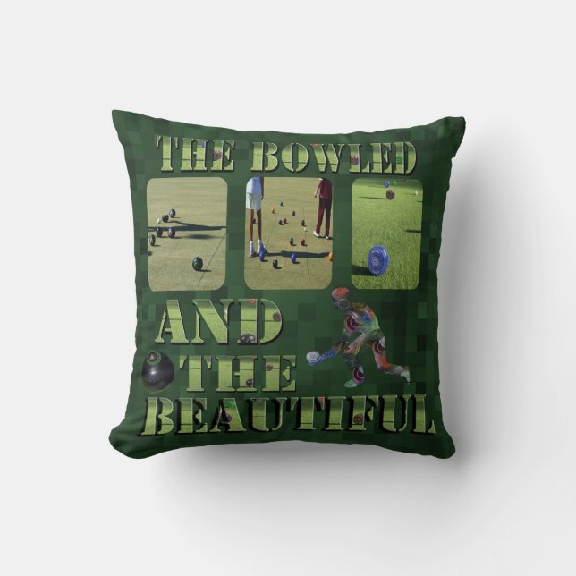 Cojín Decorativo Funny Lawn Bowler Design, (Anverso)