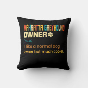 Cojín Decorativo Funny Mahratta Greyhound Vintage Retro Dog Mom Dad