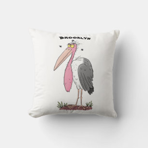 Cojín Decorativo Funny marabou stork personalizado