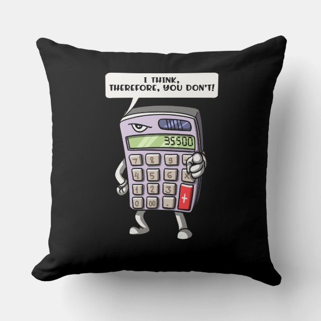 Cojín Decorativo Funny Math Algebra Calculator Mathematics Chiste (Anverso)