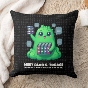 Cojín Decorativo Funny Meet Blob S. Torage Binary Background