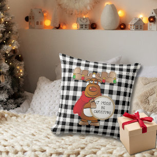 Cojín Decorativo Funny Moose Personalizado Country Rústicos Navidad