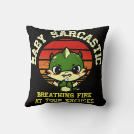 Cojín Decorativo Funny Motivational Dragon - Burn Your Excuses 