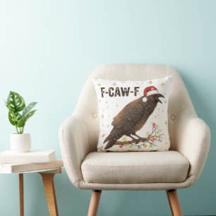 Cojín Decorativo Funny Navidades Crow Raven F-CAW- F