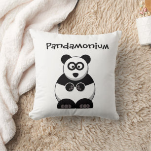 Cojín Decorativo Funny Pandamonium Panda Personalizado, Cute Stress