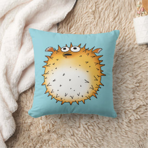 Cojín Decorativo Funny Personalizado Puffer Fish Design