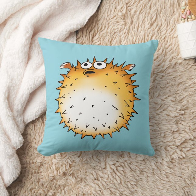 Cojín Decorativo Funny Personalizado Puffer Fish Design (Manta)