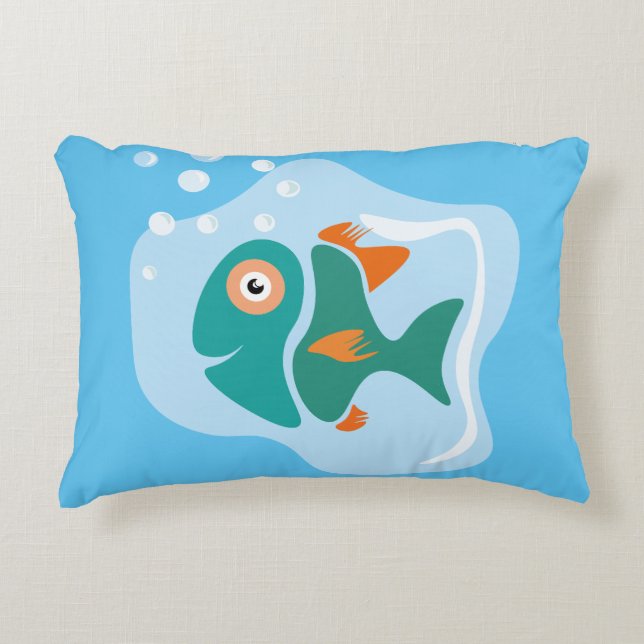 Cojín Decorativo Funny Pescado Elegante (Anverso)