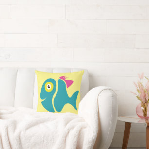 Cojín Decorativo Funny Pescado Elegante