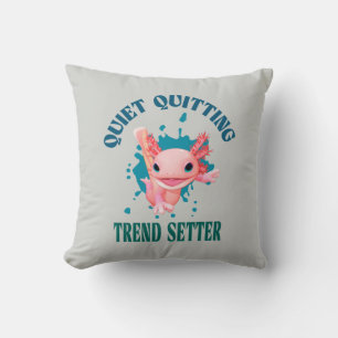 Cojín Decorativo Funny Pink Axolotl Quiet Quitting Trending Setter