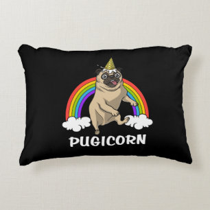 Cojín Decorativo Funny Pugicorn Perro pug unicornio Mascota