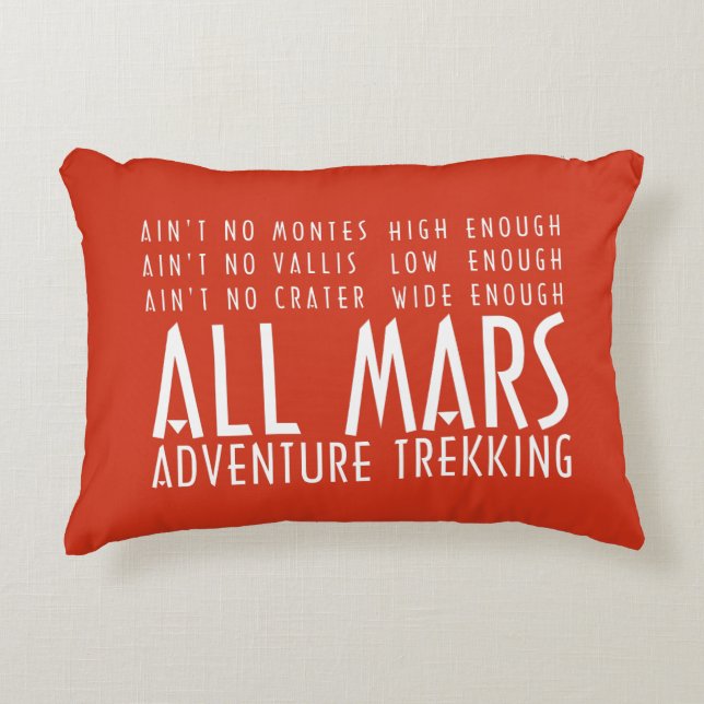 Cojín Decorativo Funny Red White All Mars Trekking Adventure Outdoo (Anverso)