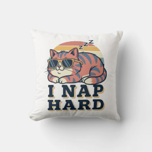 Cojín Decorativo Funny Retro Cat Square Throw Pillow