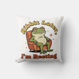 Cojín Decorativo Funny Retro Frog Square Throw Pillow